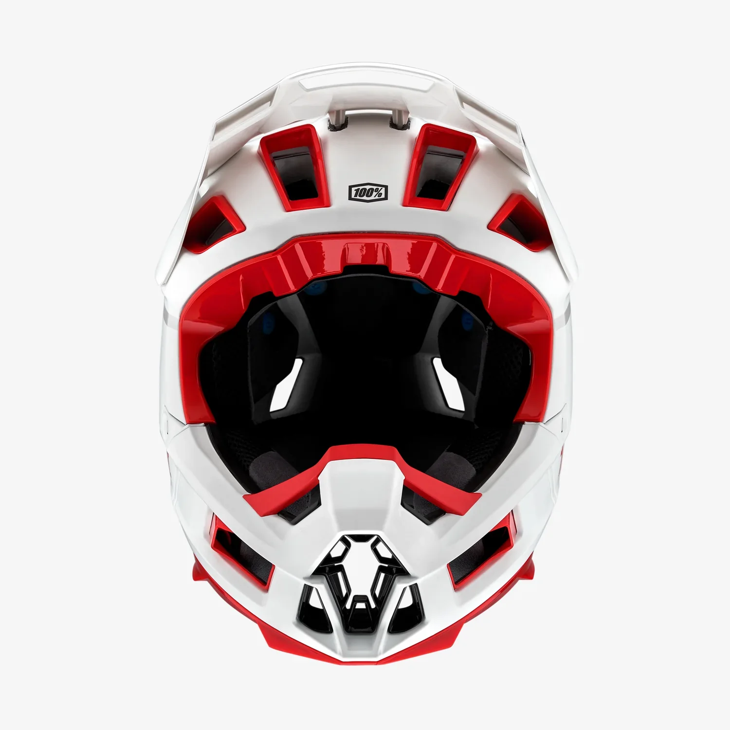 100% Aircraft 2 Full Face Helmet - Red-White - 2021 - Image 2