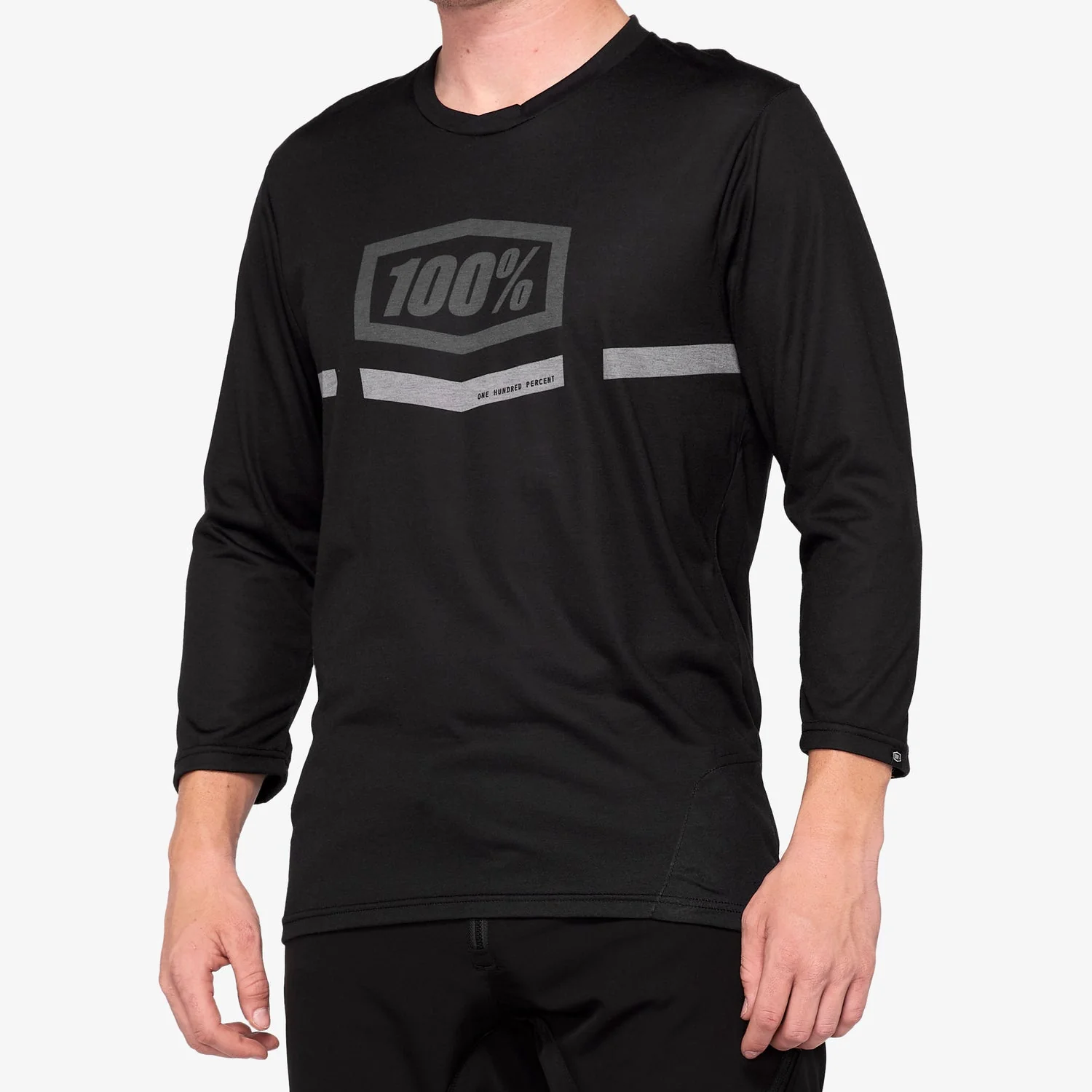 100% Airmatic 3/4 Sleeve MTB Jersey - Black