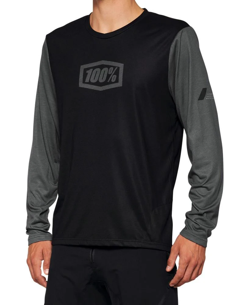 100% Airmatic Long Sleeve MTB Jersey - Black