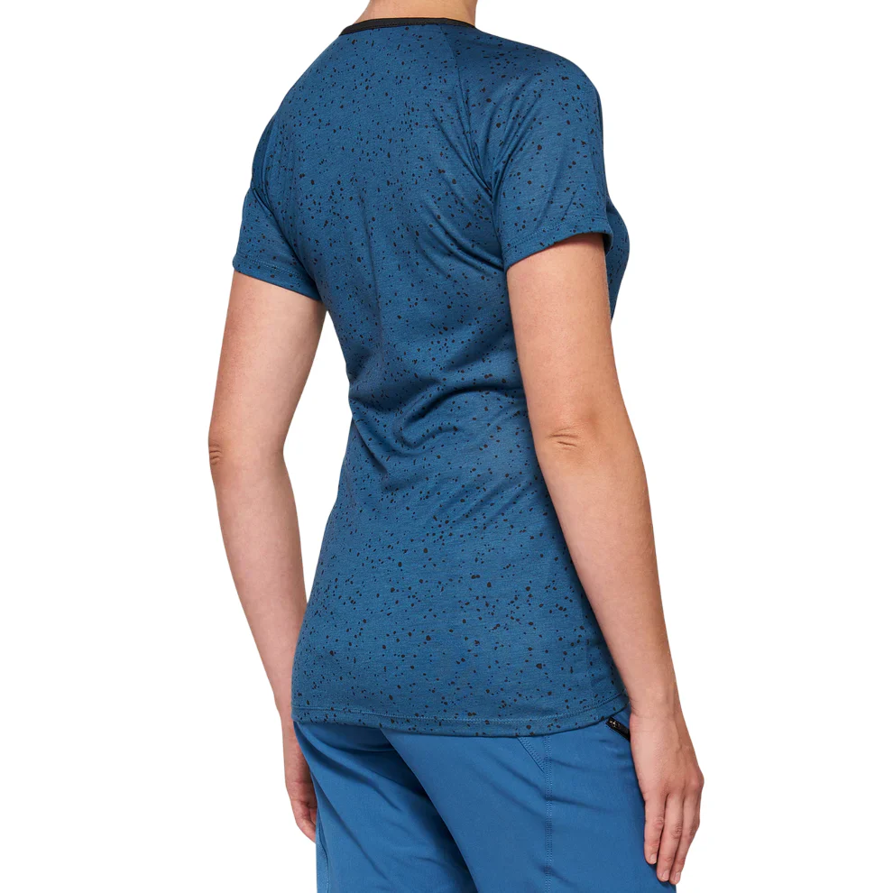 100% Airmatic Short Sleeve MTB Jersey - Womens - Slate Blue - Image 2