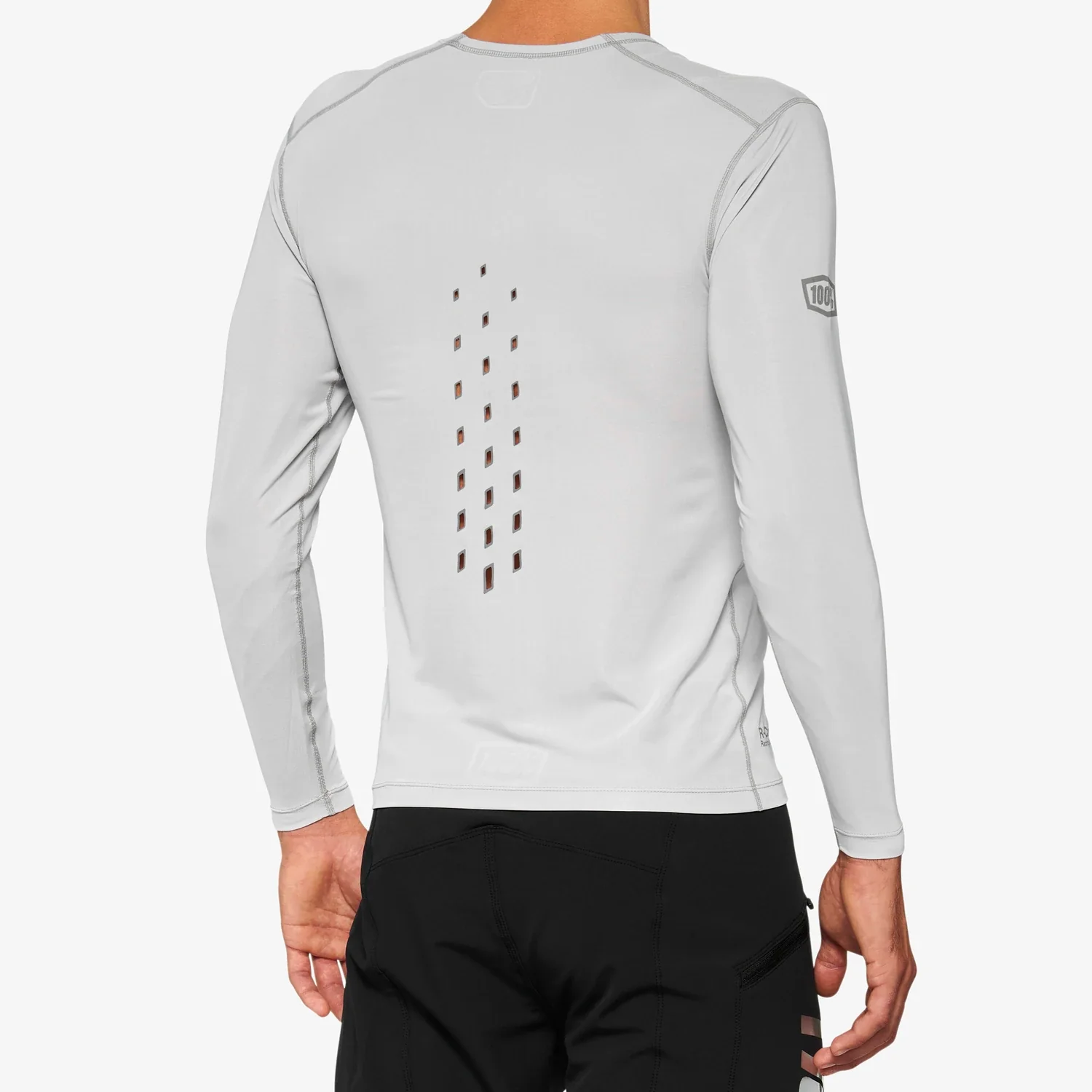100% R-Core Concept Long Sleeve MTB Jersey - Gray - Image 2