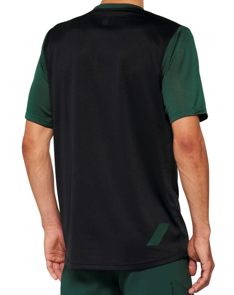 100% Ridecamp Short Sleeve MTB Jersey - Forest Green - Image 2
