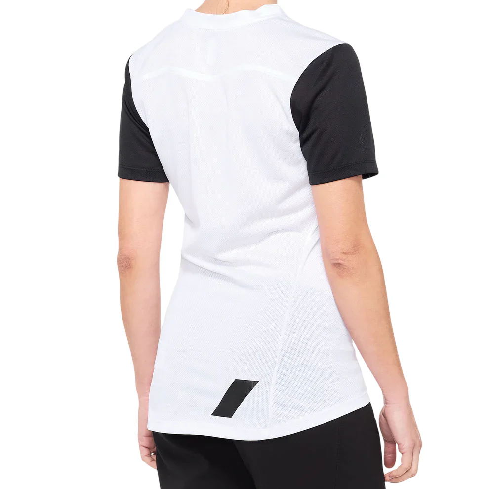 100% Ridecamp Short Sleeve MTB Jersey - Womens - White-Black - Image 2