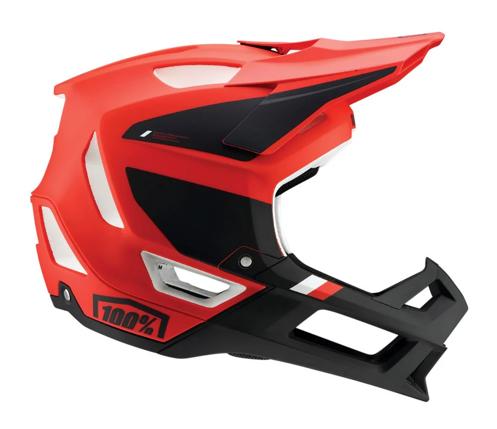 100% Trajecta Helmet - With Fidlock - Fluo Red - 2022