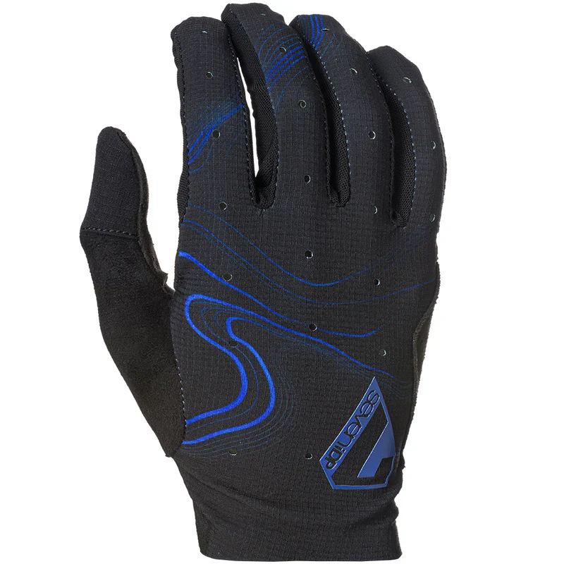 7 iDP Control MTB Glove - Black-Blue Pinstripe
