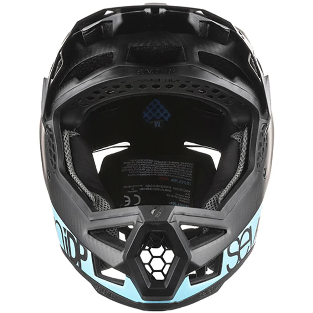 7 iDP Project 23 Carbon Full Face Helmet - Matt Ice Blue-Black - Image 4