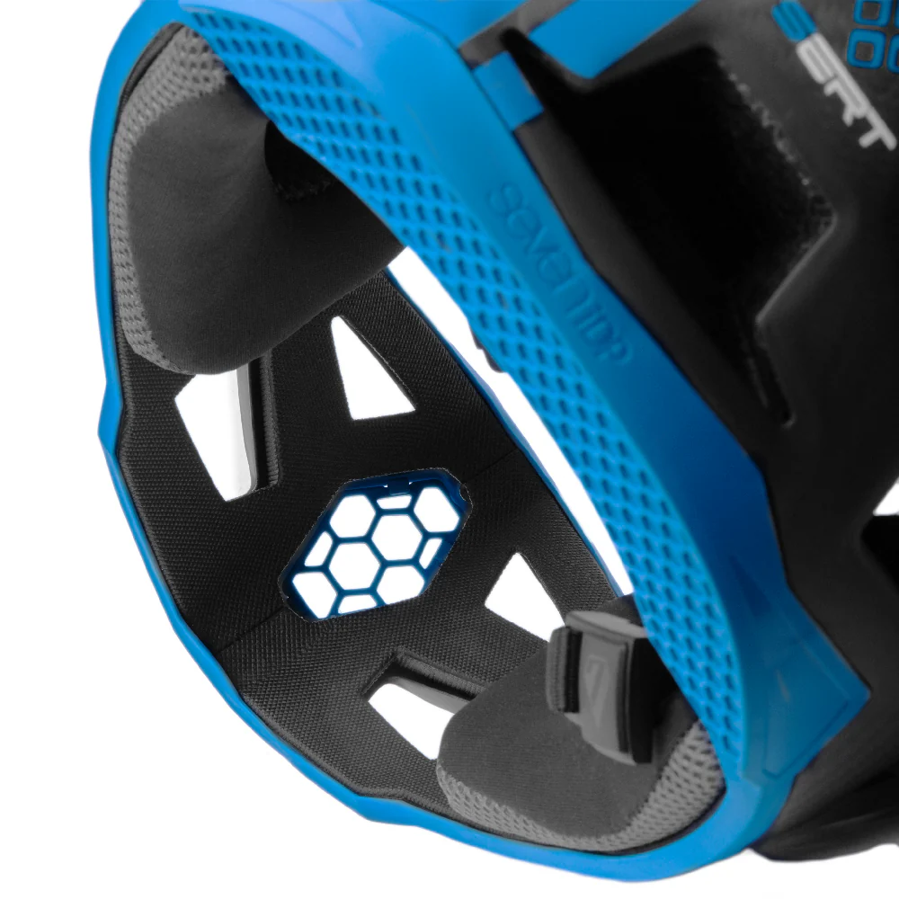 7 iDP Project.23 Carbon Full Face Helmet - Raw Carbon-Gloss Electric Blue - Image 4