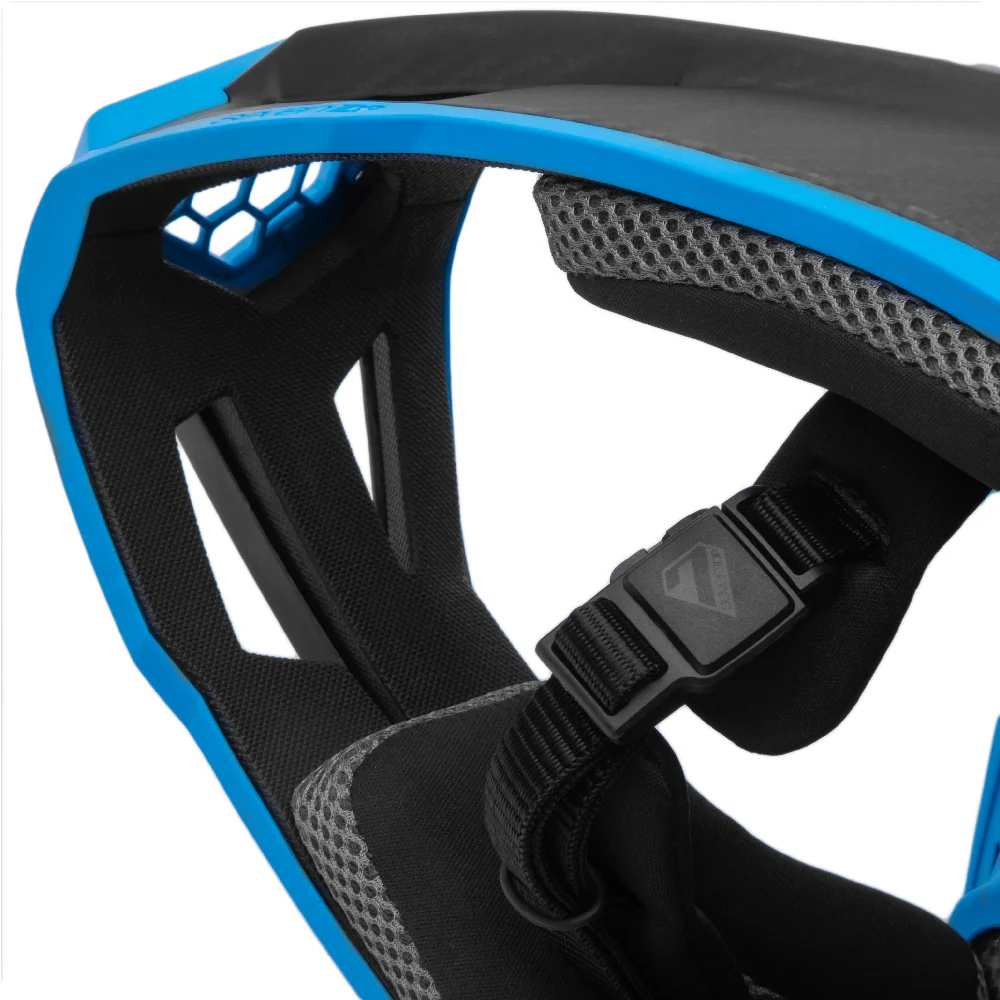 7 iDP Project.23 Carbon Full Face Helmet - Raw Carbon-Gloss Electric Blue - Image 5