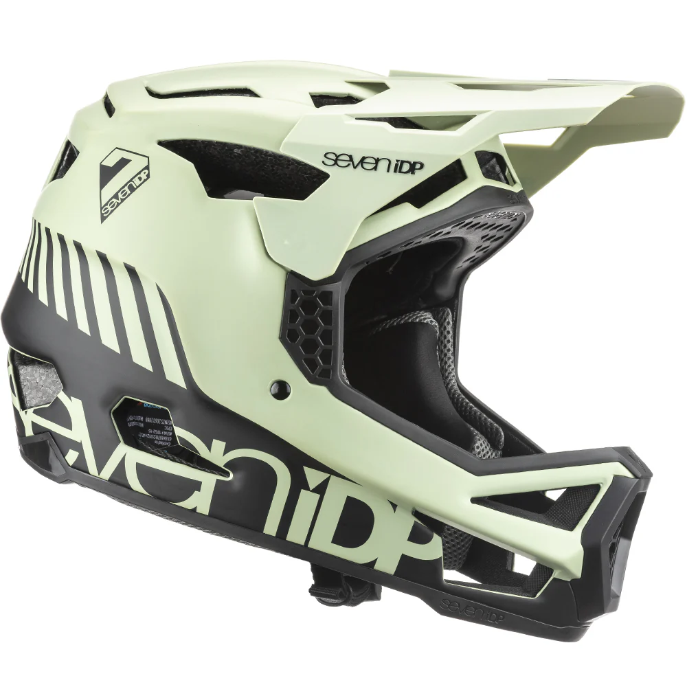 7 iDP Project 23 Fiberglass Full Face Helmet - Glacier Green-Black - Image 3