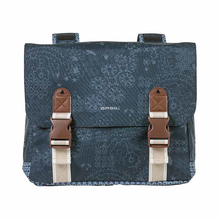 Basil Bohème Double Pannier Bag - Blue - Image 2