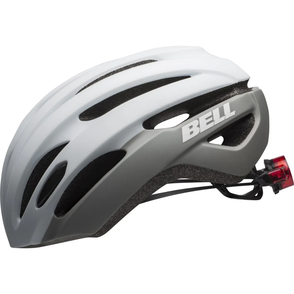 Bell Avenue LED Road Helmet - Matt Gloss White-Gray - Image 2