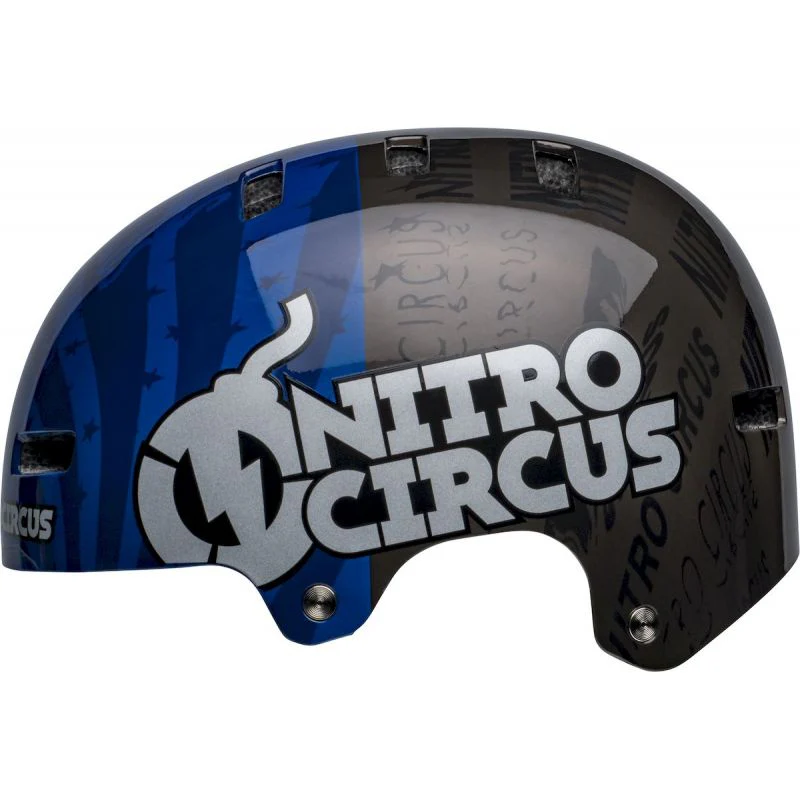 Bell Local BMX Helmet - Nitro Circus Gloss Navy-Silver