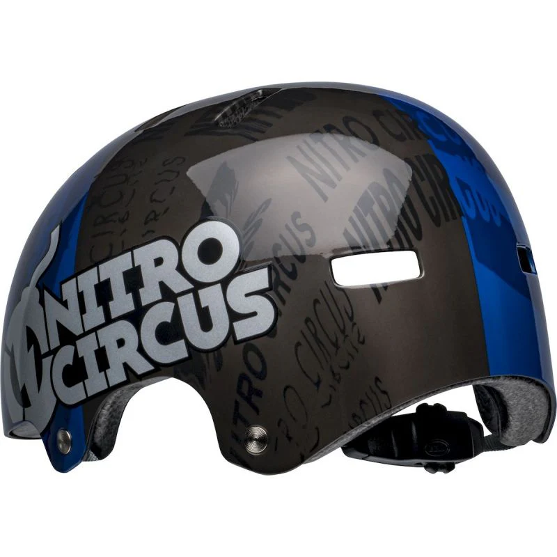 Bell Local BMX Helmet - Nitro Circus Gloss Navy-Silver - Image 2