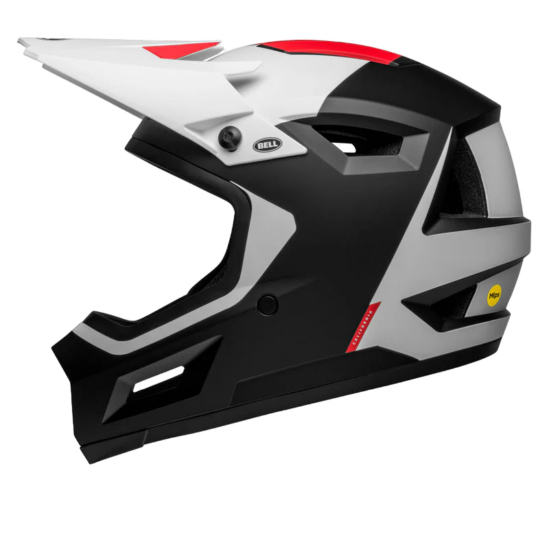 Bell Sanction 2 DLX MIPS Full Face Helmet - Deft - Matt Black-White - Image 2