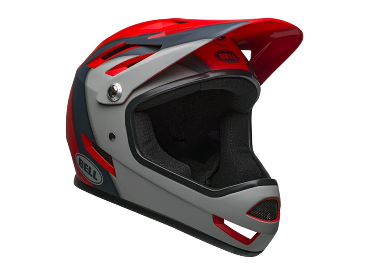 Bell Sanction Full Face Helmet - Presences - Matt Crimson-Slate-Gray - Image 2
