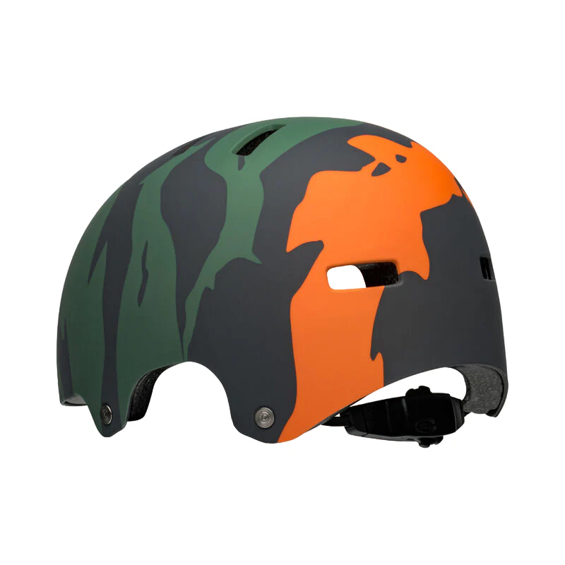 Bell Span BMX Helmet - Ravine - Matt Green-Orange - Image 6