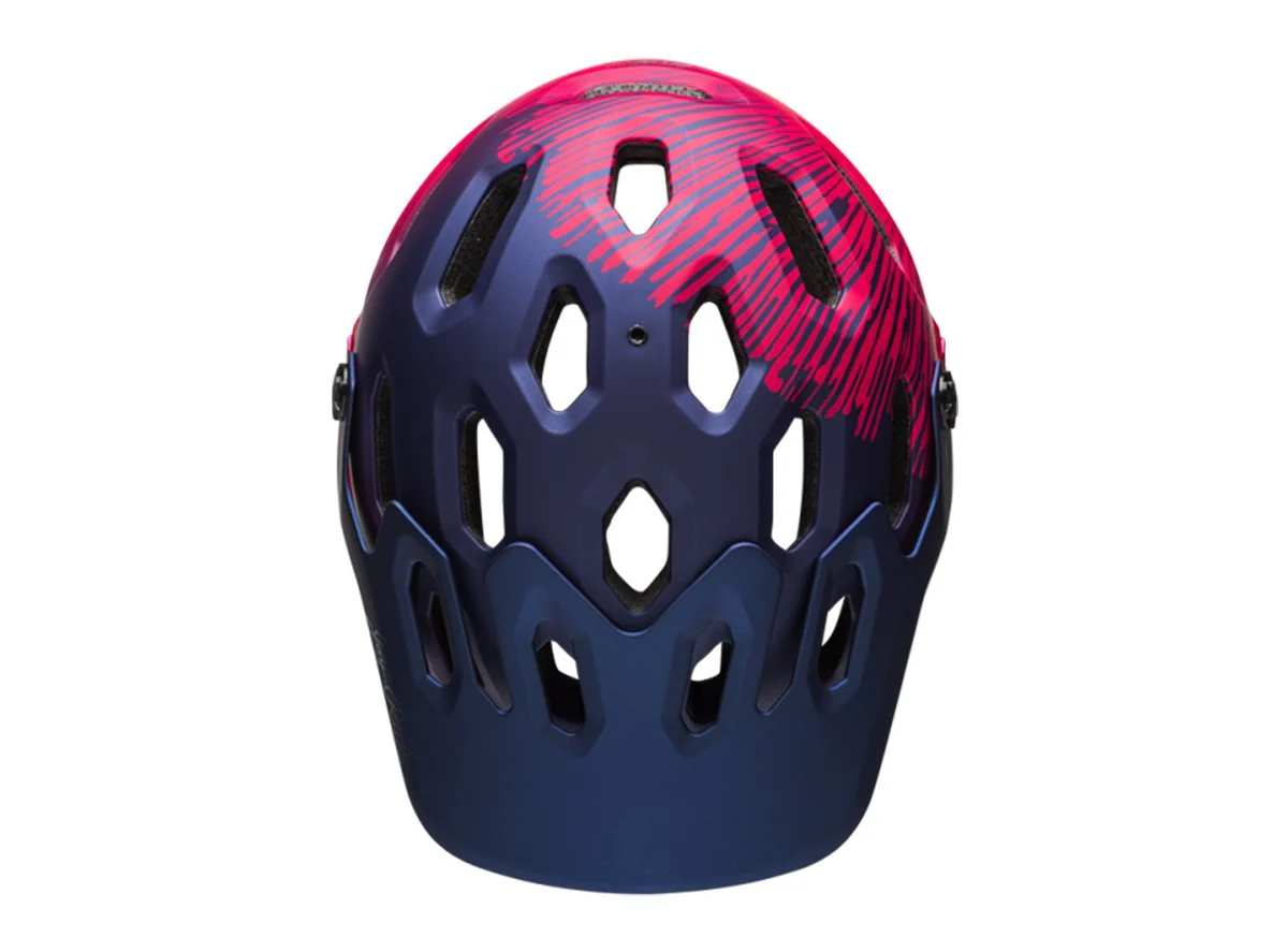Bell Super 3R MIPS Full Face Helmet - Joy Ride - Navy-Cherry Fibers - Image 3
