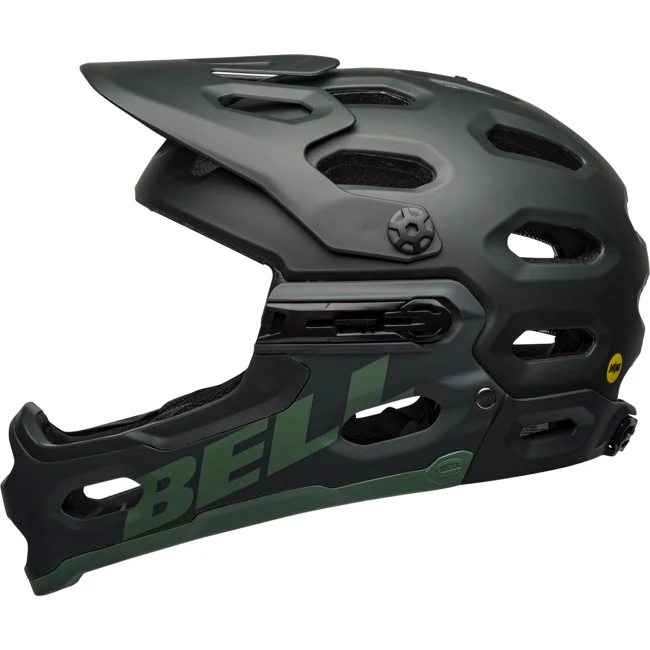 Bell Super 3R MIPS Full Face Helmet - Matt Green - Image 3