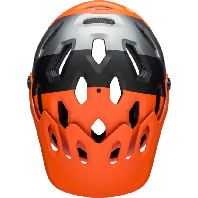 Bell Super 3R MIPS Full Face Helmet - Matt Orange-Black - Image 4