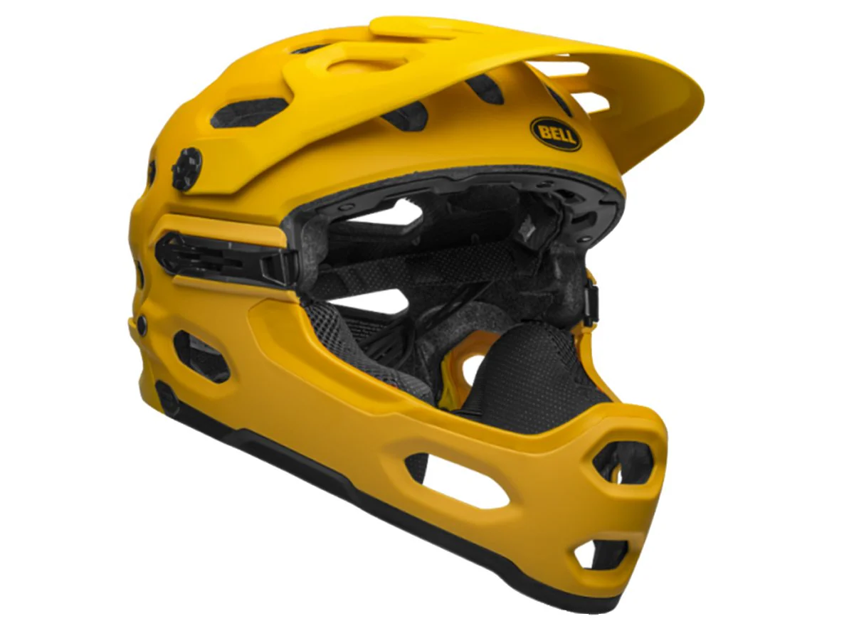 Bell Super 3R MIPS Full Face Helmet - Matt Yellow-Coal - 2019 - Image 2
