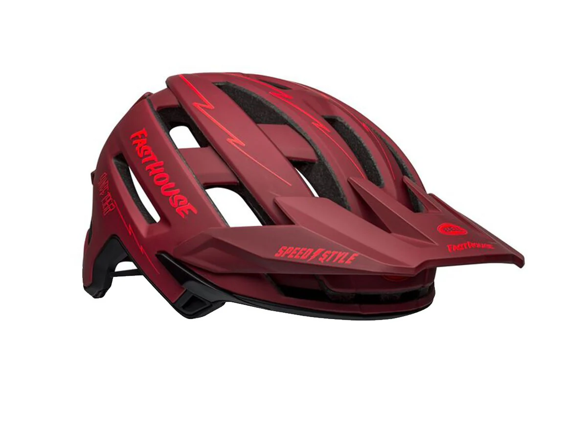 Bell Super Air R MIPS Full Face Helmet - Matt Red-Black - 2021 - Image 2
