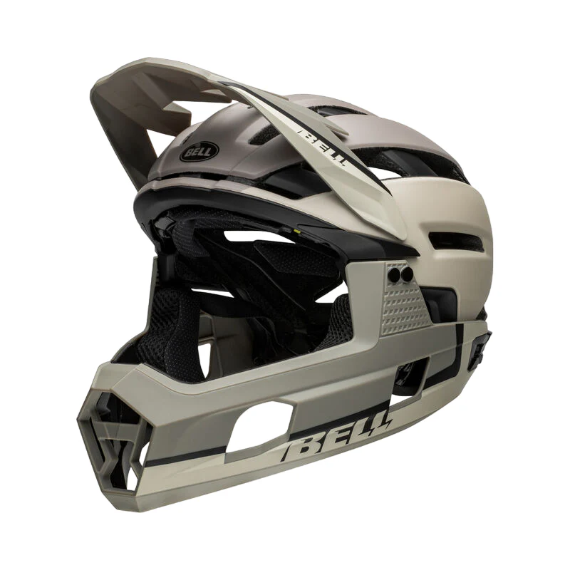 Bell Super Air R Spherical Full Face Helmet - Matt Cement-Gray - Image 3