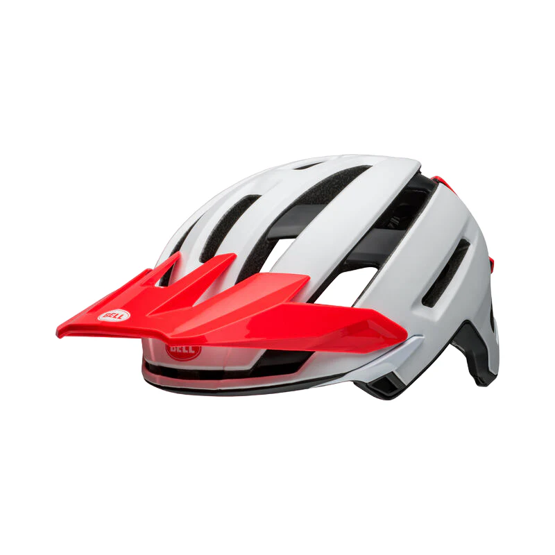 Bell Super Air R Spherical Full Face Helmet - Matt Gloss White-Infrared - Image 9