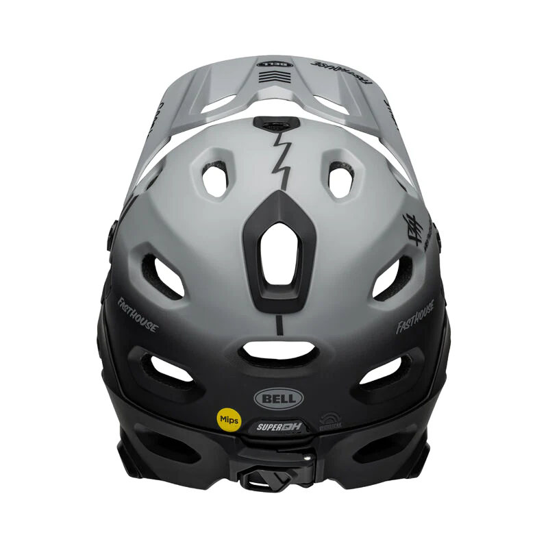 Bell Super DH Spherical Full Face Helmet - Fasthouse - Matt Gray-Black - Image 5