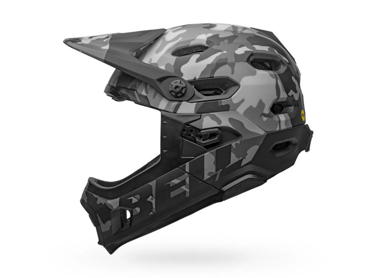 Bell Super DH Spherical Full Face Helmet - Matt Gloss Black-Camo - Image 3