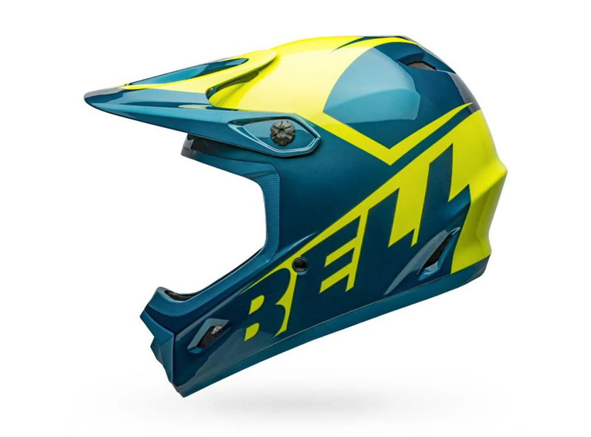 Bell Transfer Full Face Helmet - Gloss Blue-Hi Viz - Image 2