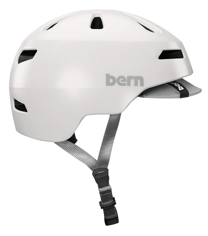 Bern Brentwood 2.0 MIPS Helmet with Visor - Satin White - Image 2