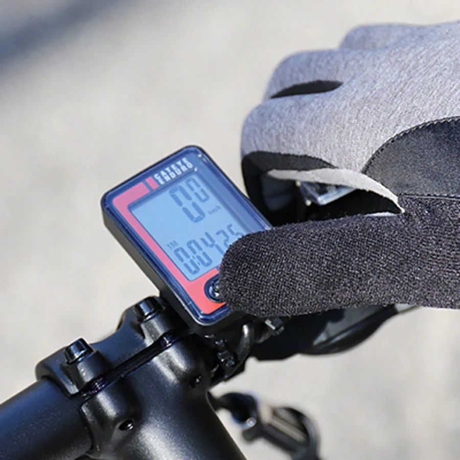 Cateye Enduro Wired Cycling Computer - Black-Red - Image 2