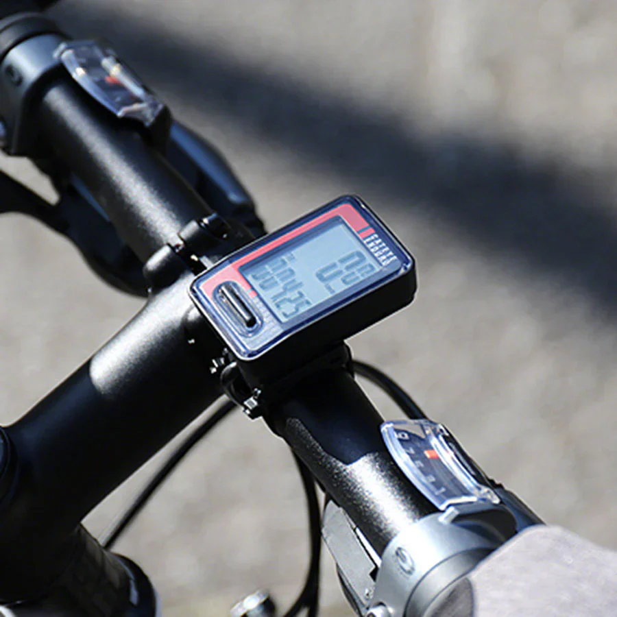 Cateye Enduro Wired Cycling Computer - Black-Red - Image 4