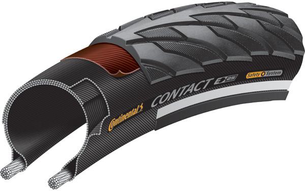 Continental Contact 20" Wire Road Tire - Black-Reflex