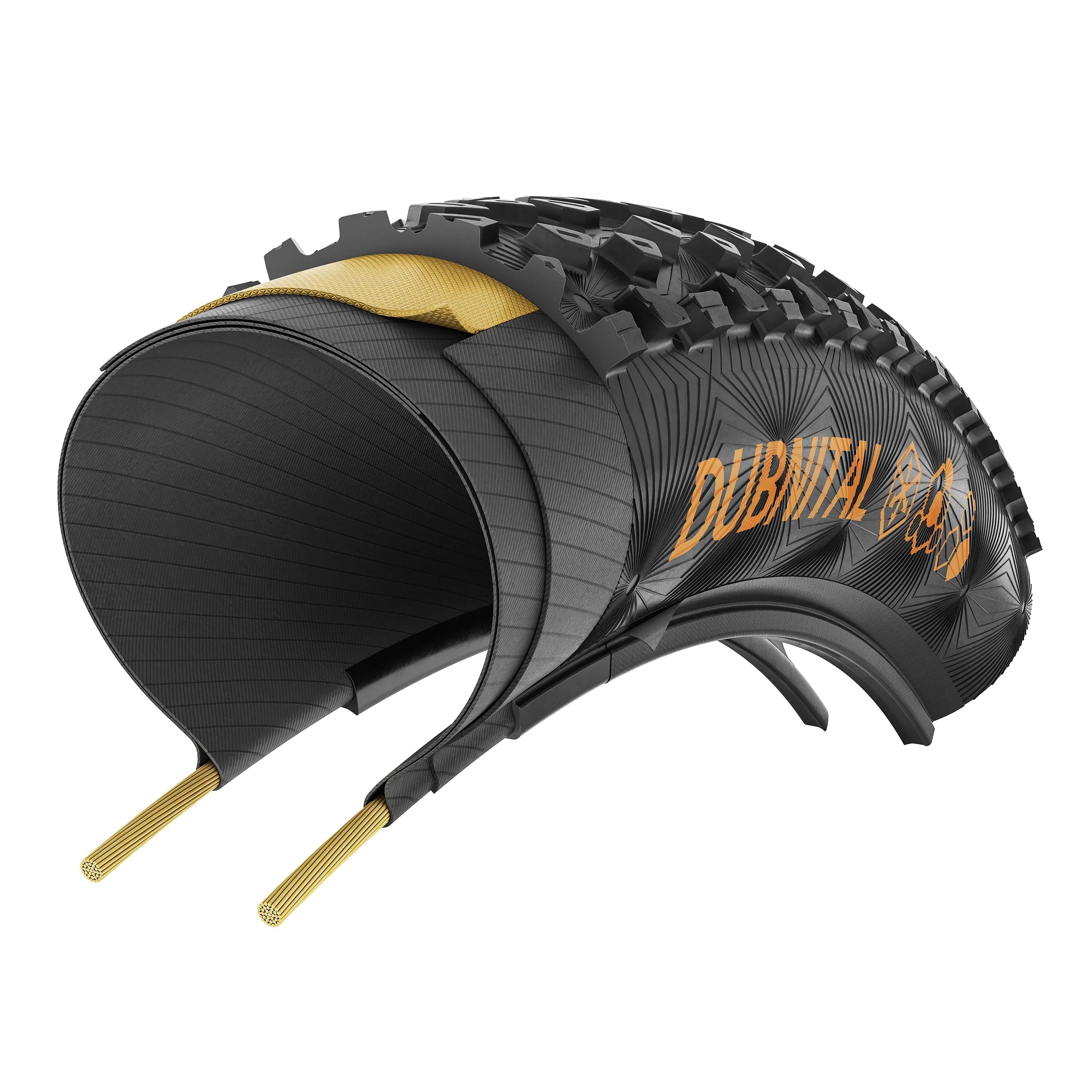 Continental Dubnital Race Rapid 29" Folding MTB Tire - Black-Transparent - Image 4