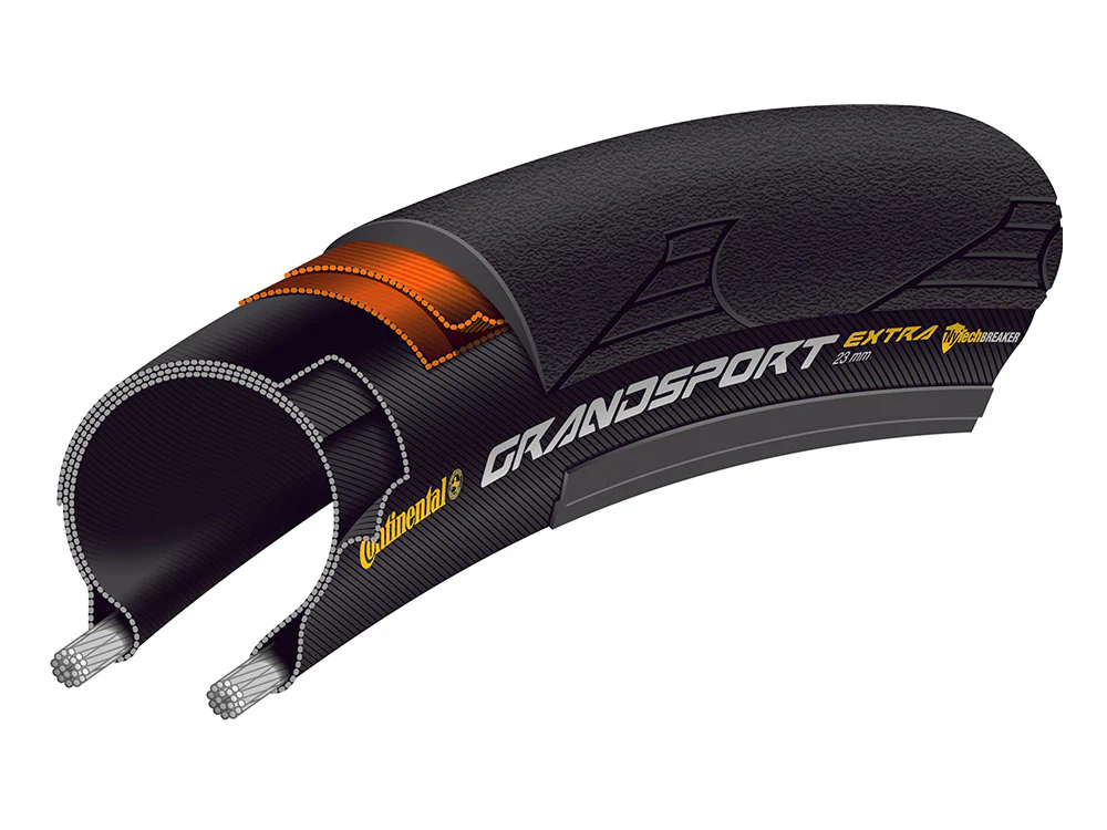 Continental Grand Sport Race 700c Folding Road Tire - Black-Brown - Image 3
