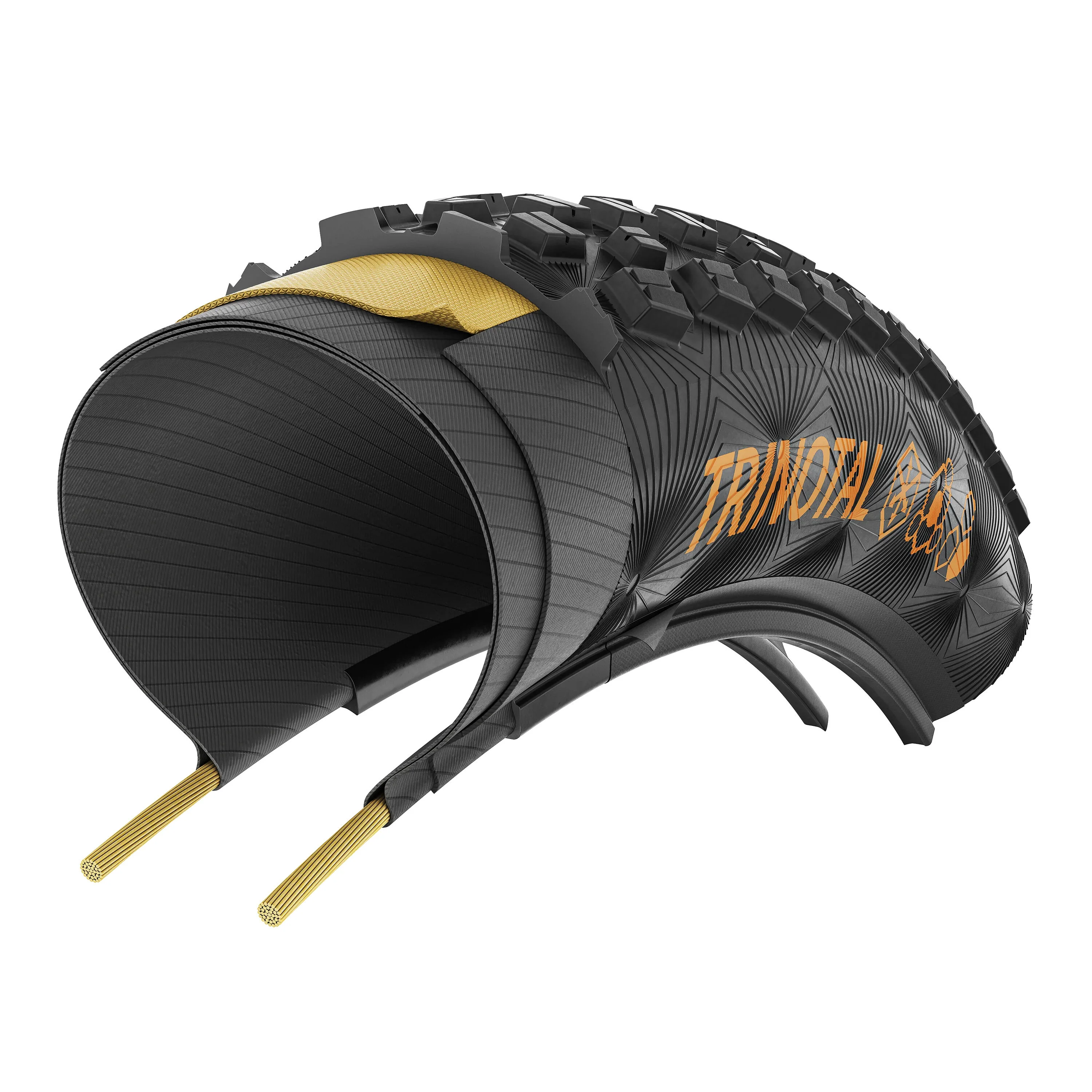 Continental Trinotal Trail Rapid 29" Folding MTB Tire - Black-Transparent - Image 3