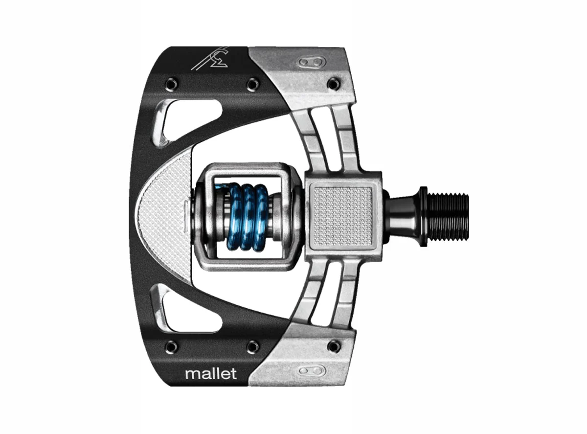 Crank Brothers Mallet 3 MTB Pedals - Silver-Black-Blue