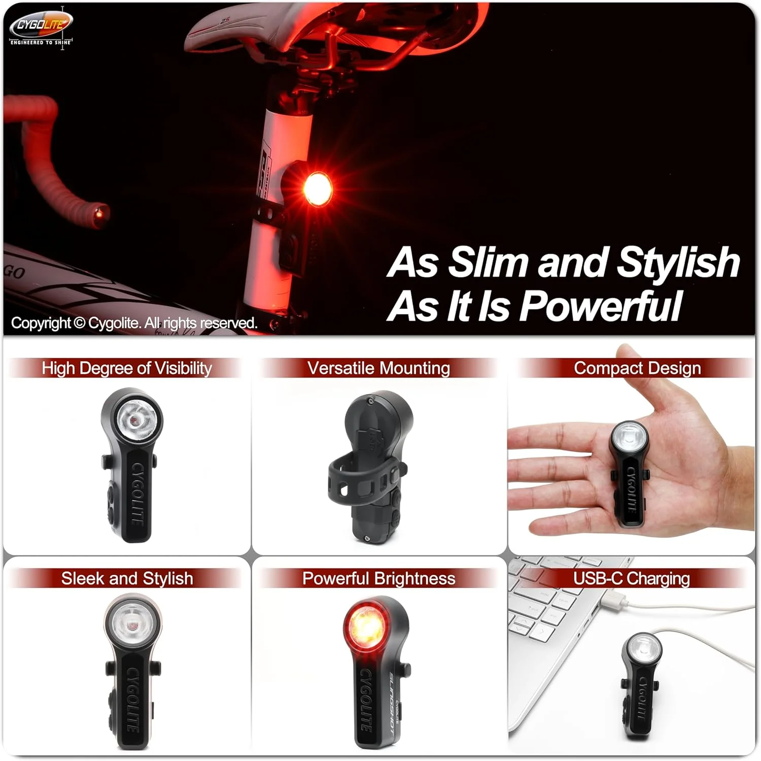 Cygo Lite Slingshot Endurance 160 USB Taillight - Image 7
