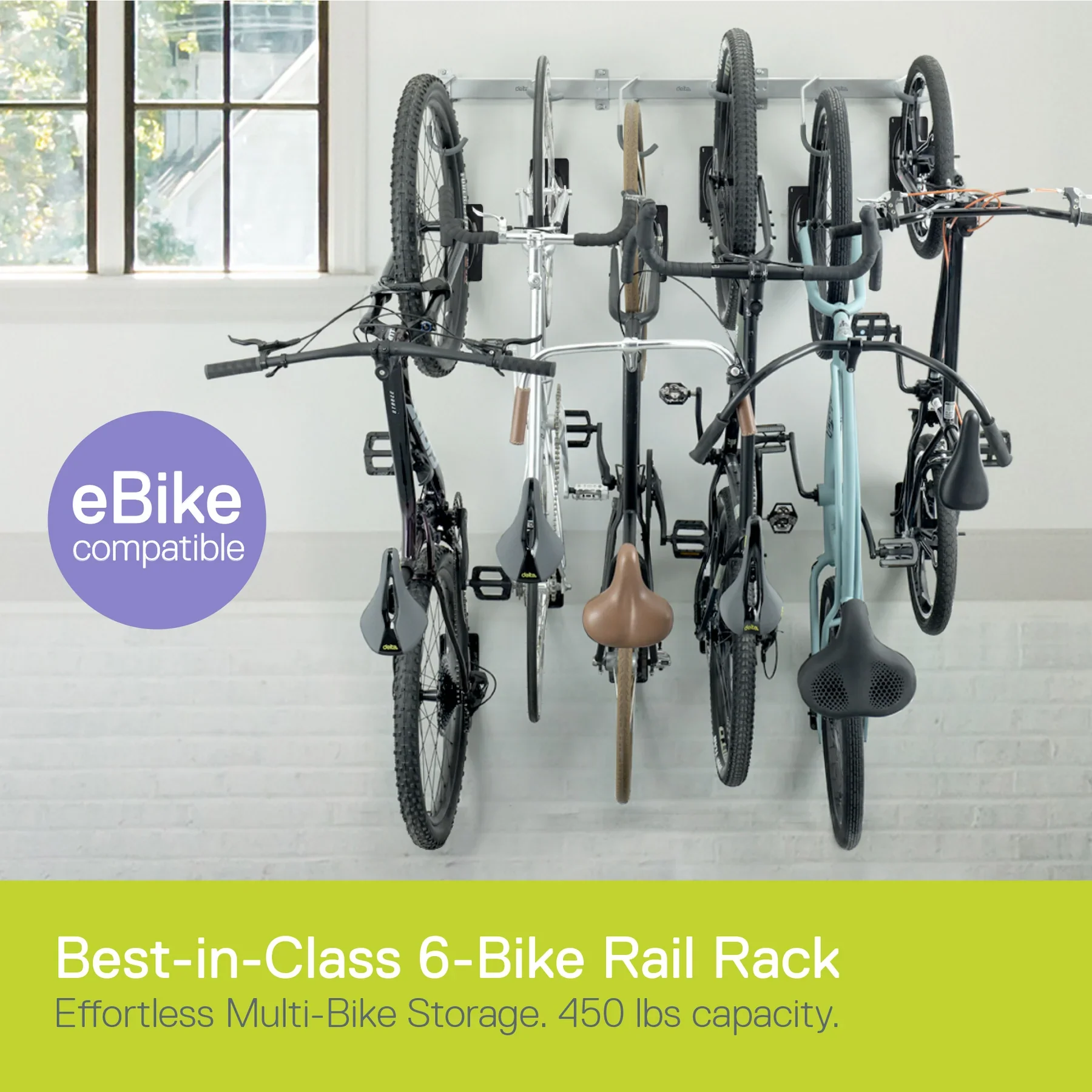 Delta Heavy Duty Rail Rack - 6 Bike - Image 3