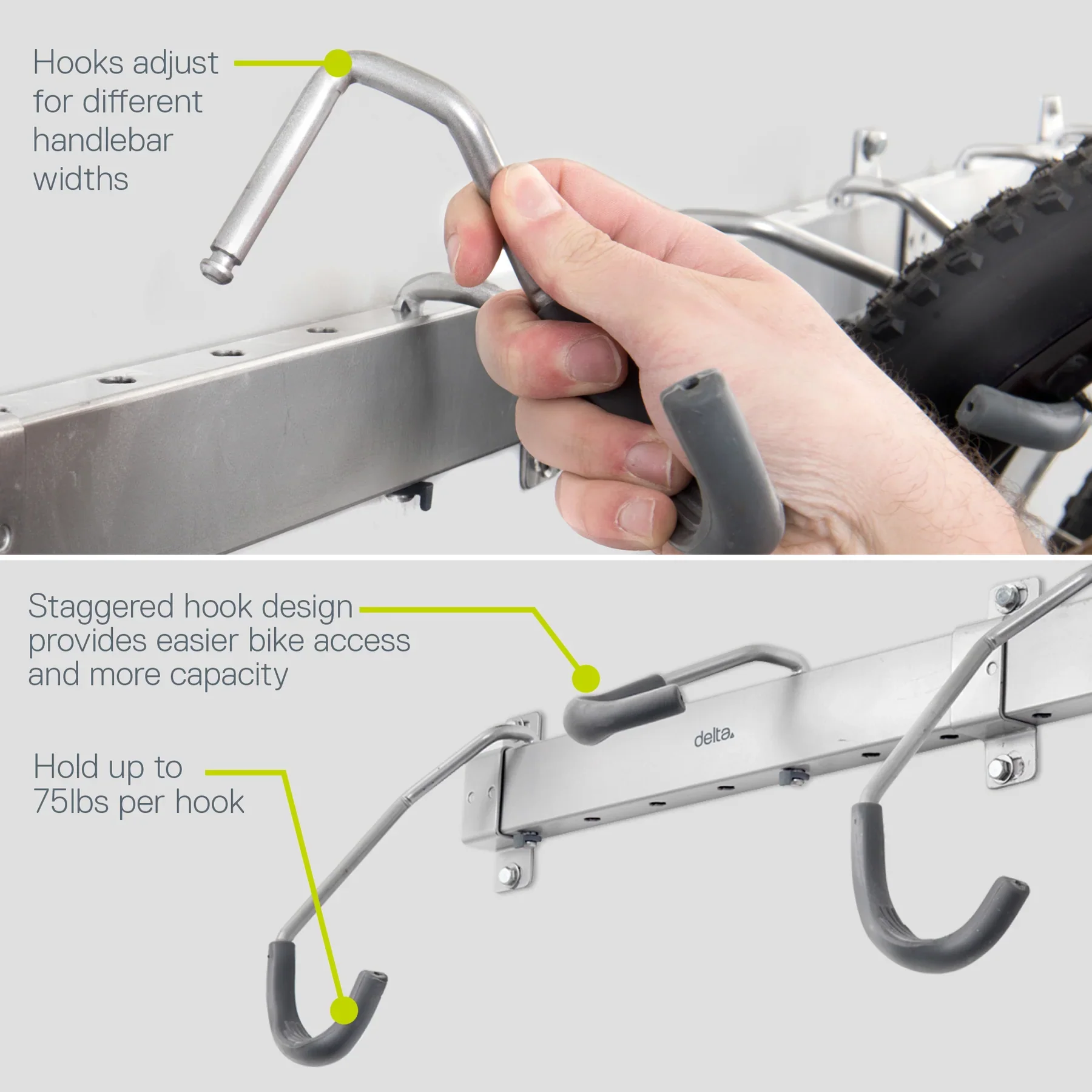 Delta Heavy Duty Rail Rack - 6 Bike - Image 4
