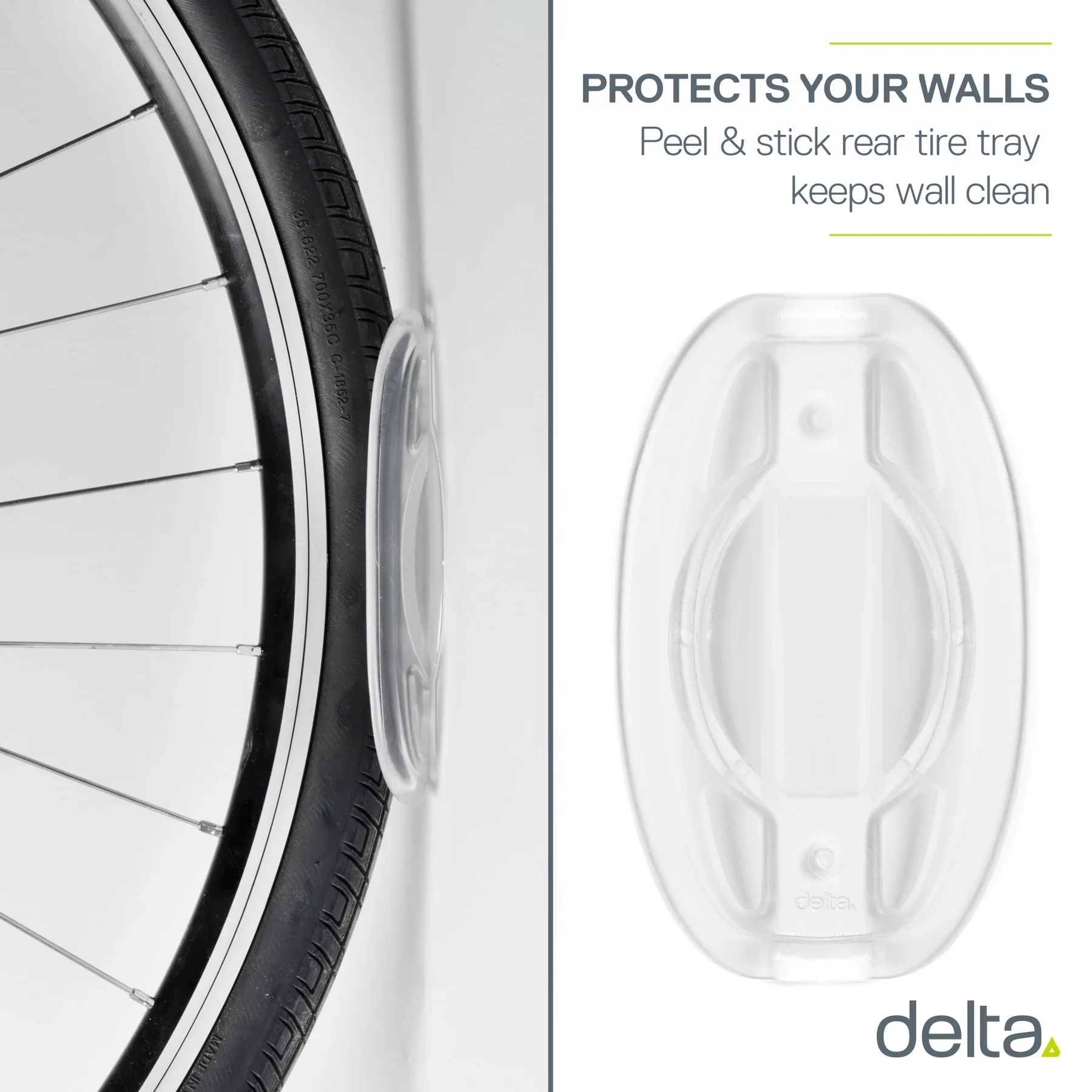 Delta Single Bike Wall Mount Rack - Silver Tray - Image 10