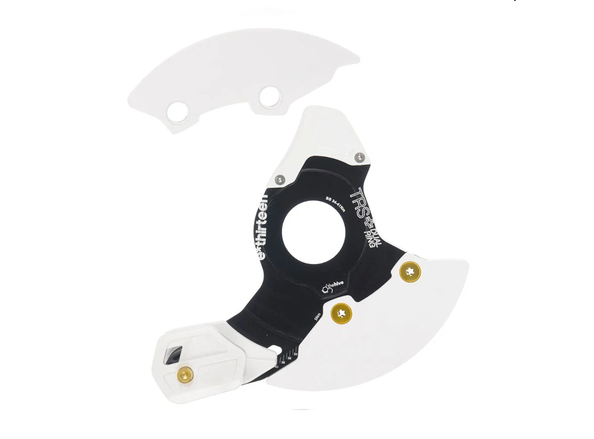 E Thirteen TRS+ Dual Ring Chain Guide - White