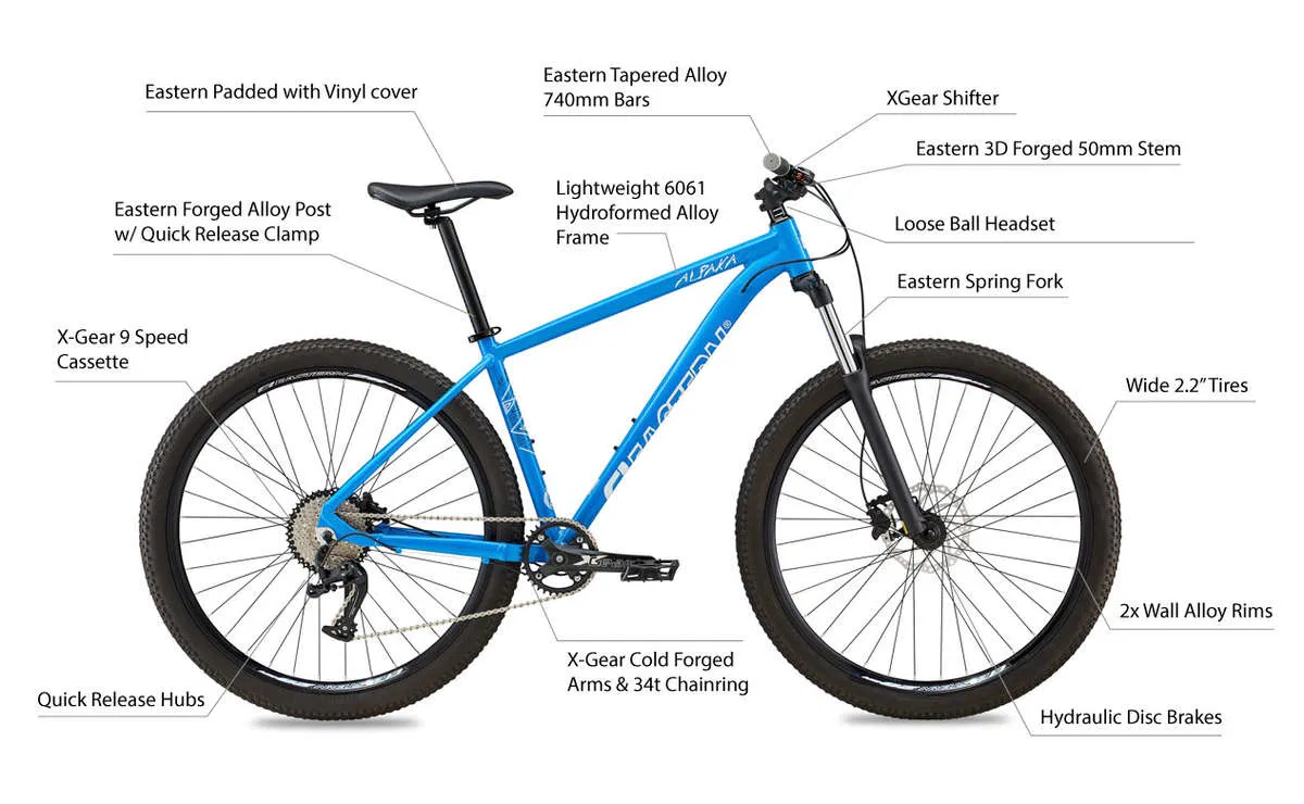 Eastern Alpaka 29 MTB Hardtail Bike - Yellow - Image 7