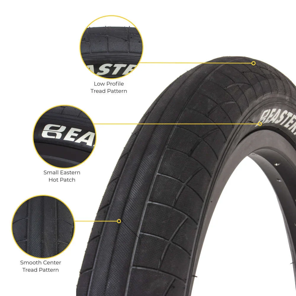 Eastern Atom 20" BMX Tire - Black-Silver - Image 7