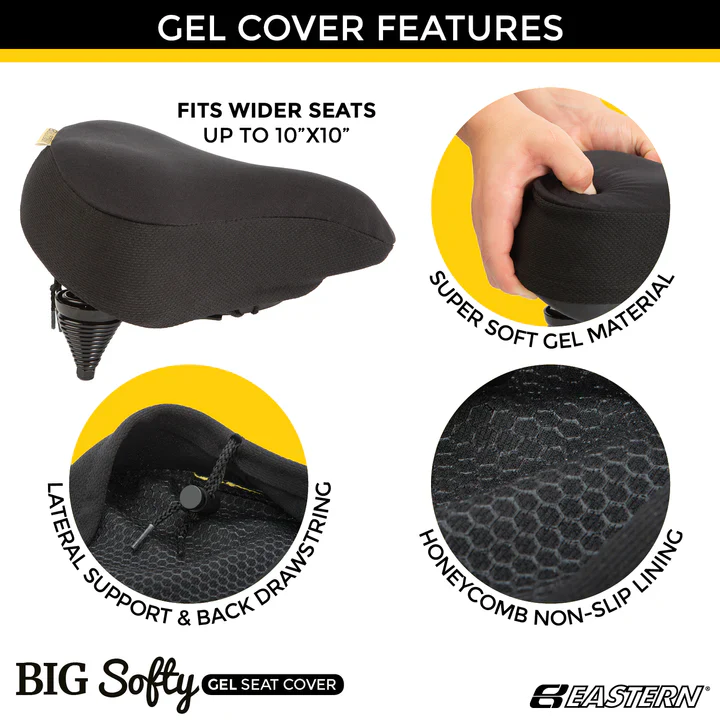 Eastern Big Softy Gel Seat Cover - Black - Image 3