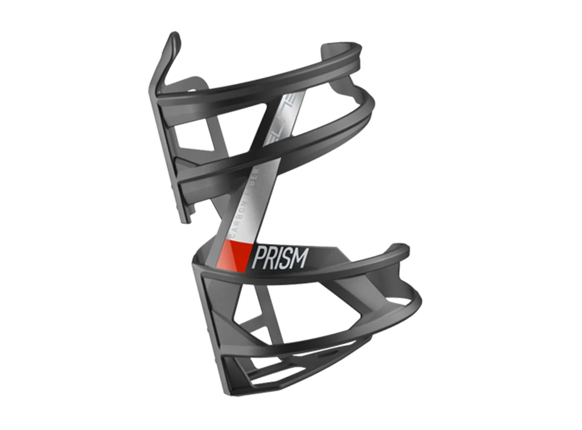 Elite Prism Water Bottle Cage - Black-Mat Red - Image 2