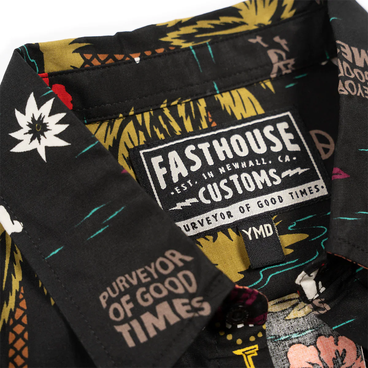 Fashouse Tribe Short Sleeve Button-Up Shirt - Youth - Black - Image 8