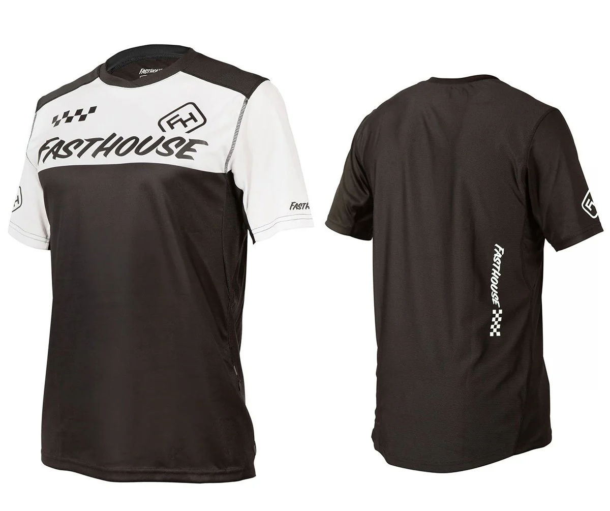 Fasthouse Alloy Block Short Sleeve MTB Jersey - White-Black