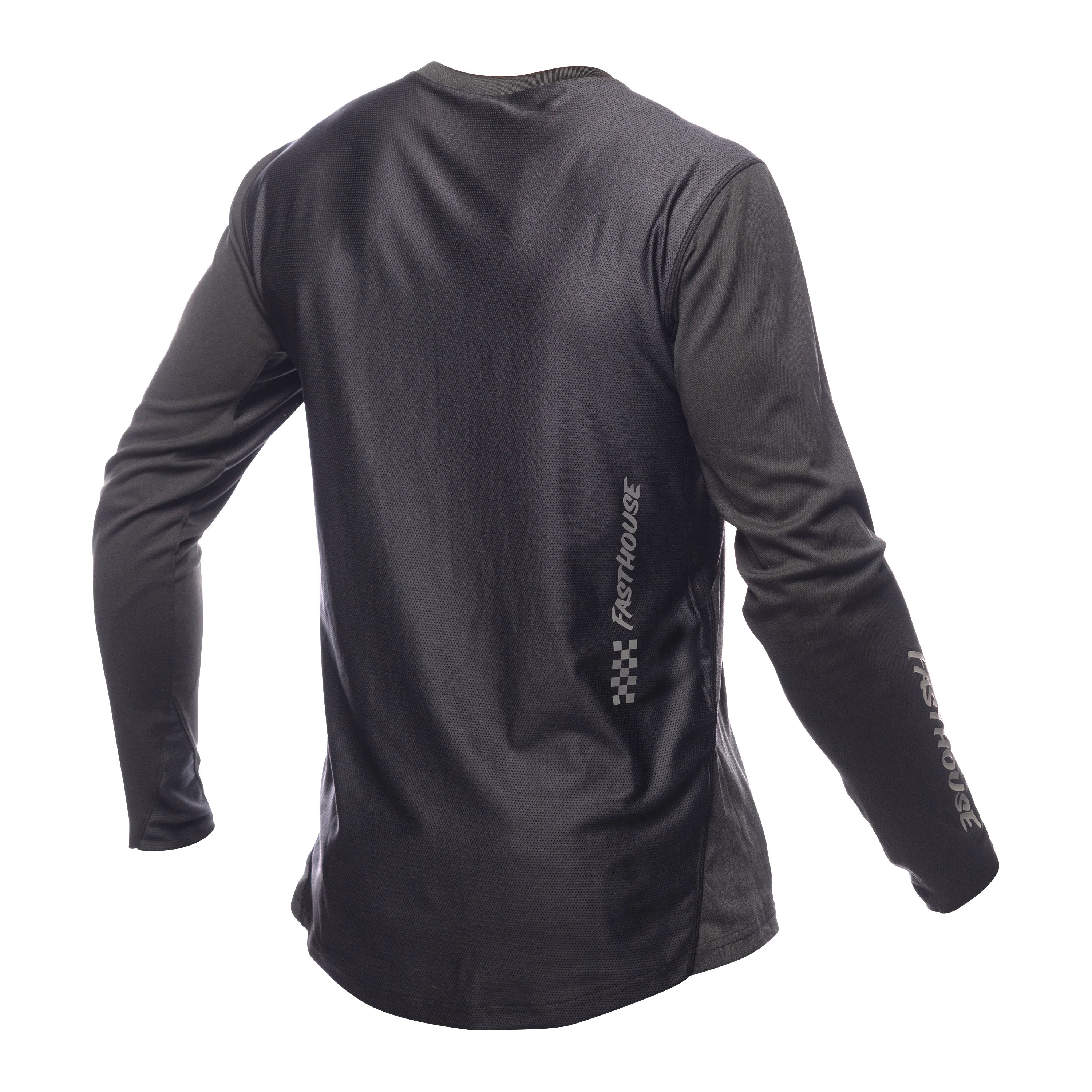 Fasthouse Alloy Mesa Long Sleeve MTB Jersey - Heather Charcoal-Black - Image 2